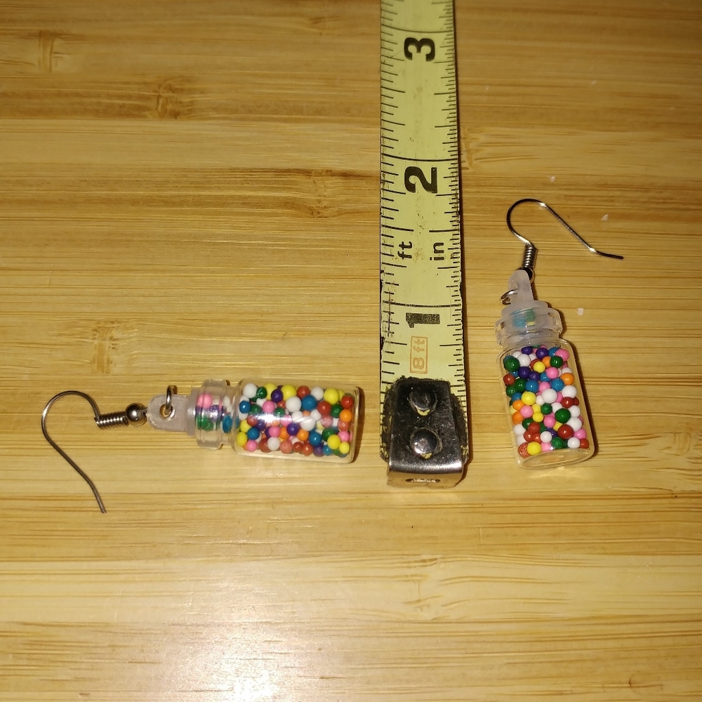 Handmade Gumball Bottle Earrings